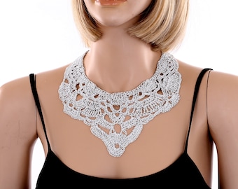 Collar Pattern Wedding Collar Lace Crochet Necklace Pattern PDF Crochet Jewelry Gift Woman  Collar Bridesmaid  Necklace