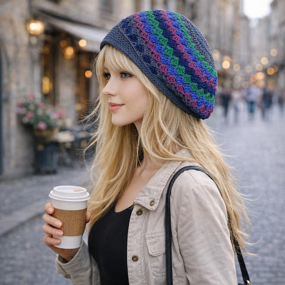 COOTIE PRODUCTIONS Crochet Knit Beret COOTIE PRODUCTIONS/Crochet