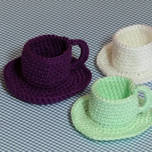 Tea Cup and Saucer Crochet Pattern, PDF Crochet Pattern, Tea Cup crochet Pattern image 2