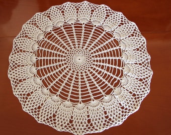 Crochet Round pineapple doily Pattern PDF tutorial Vintage Table Cloth Runner Written Instructions Crochet Table Doily Doily Runner