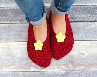 Knitted Slippers Pattern  Slippers PDF Slippers Tutorial Slipper Socks Ladies Slippers Knitting Pattern  Ladies Basic Slipper