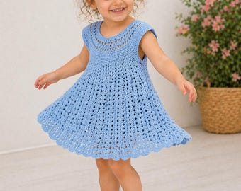 Crochet Lace Dress Pattern: Toddler Girl (2-3 Years) (PDF Pattern)