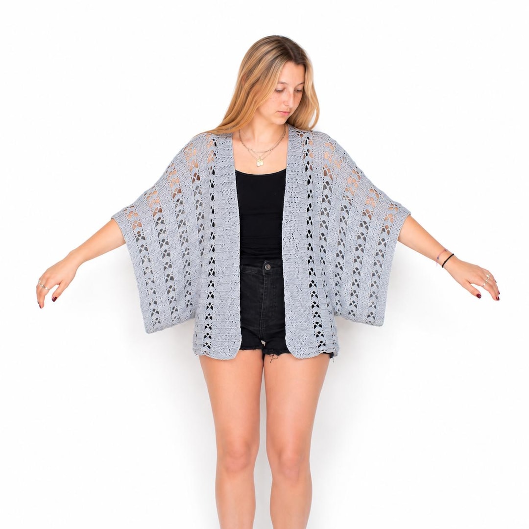 Crochet Kimono Pattern PDF Easy Summer Cardigan Crochet Pattern