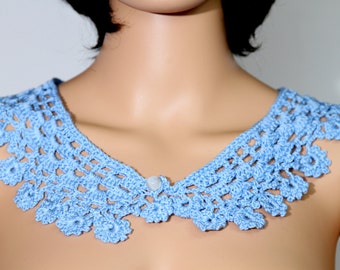 Peter Pan Collar PDF Crocheted Necklace Tutorial Handmade Jewelry Lesson