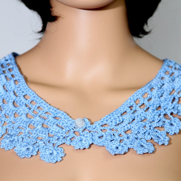 Peter Pan Collar PDF Tutoriel de collier au crochet Leçon de bijoux faits à la main