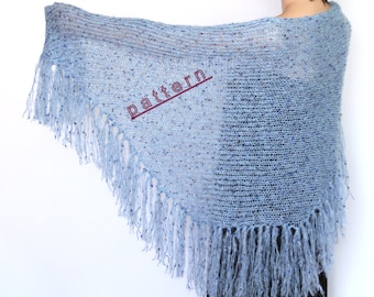 Patterns for Women Hand Knitting Knit Scarf Pattern Knit Wrap Knitting Pattern Knitting Accessories  Women Shawl Wrap Pattern Fringe Shawl