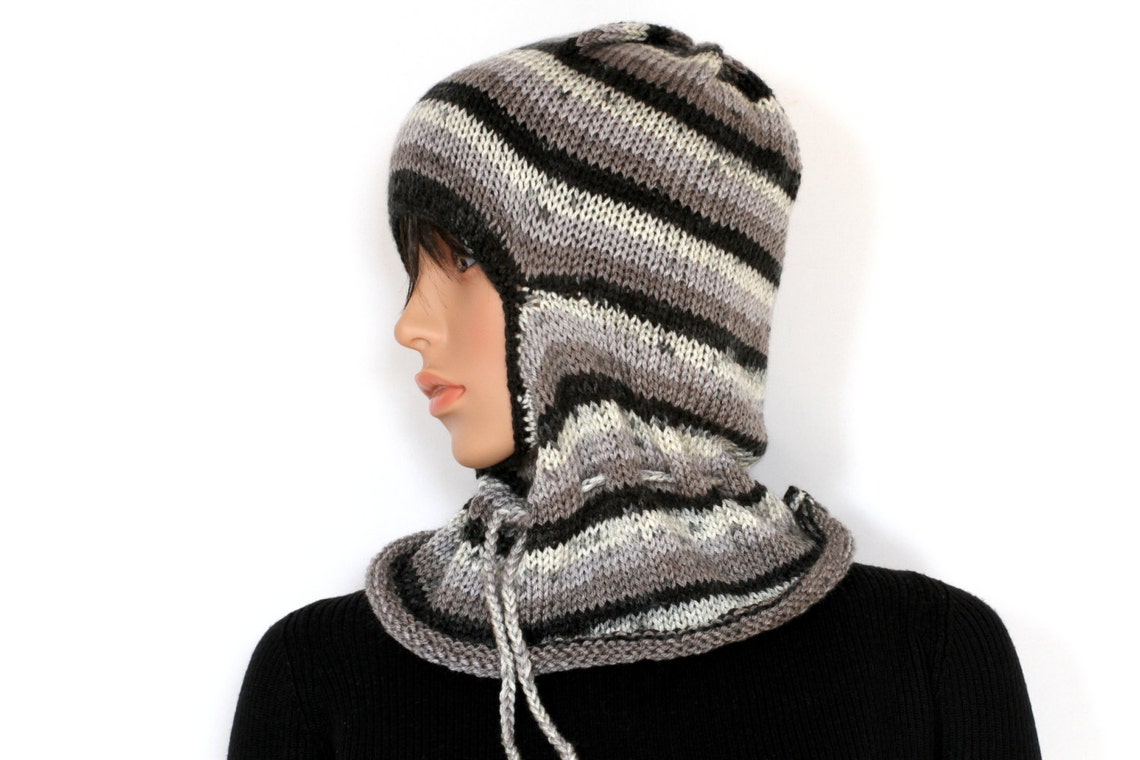 Hand Knit Ski Mask Pattern Knitted Ski Mask Patterns Hand Knit Etsy