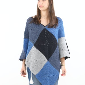 Granny Square Poncho Crochet poncho pattern PDF Cape pattern women&#39;s poncho Easy crochet pattern crochet cape pattern