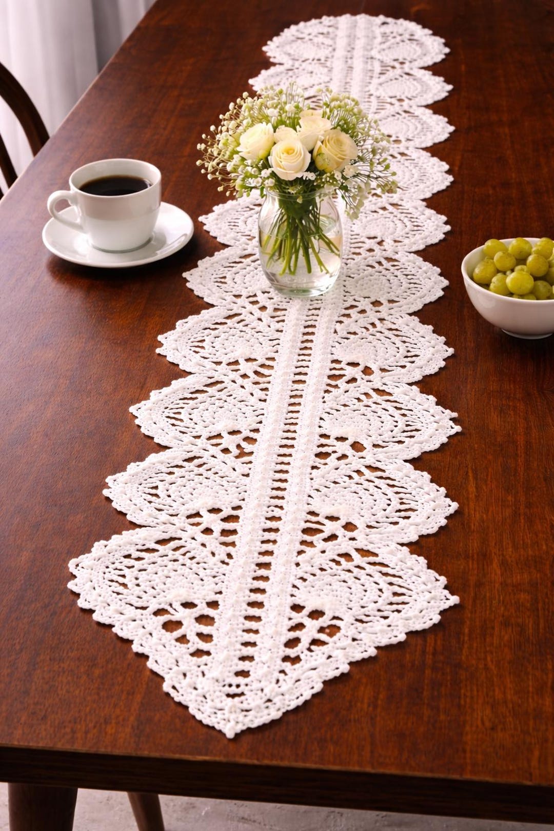 Table Cloth Tutorial Crochet Table Runner PDF Written Instructions