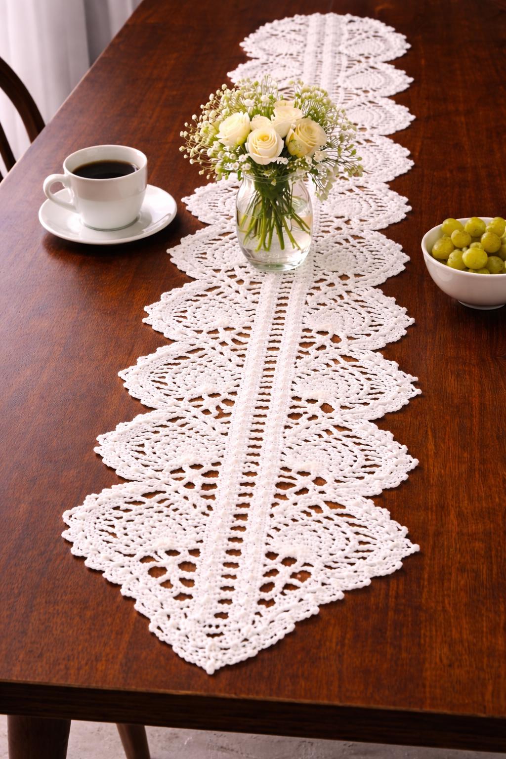 Table Cloth Tutorial Crochet Table Runner PDF Written Instructions