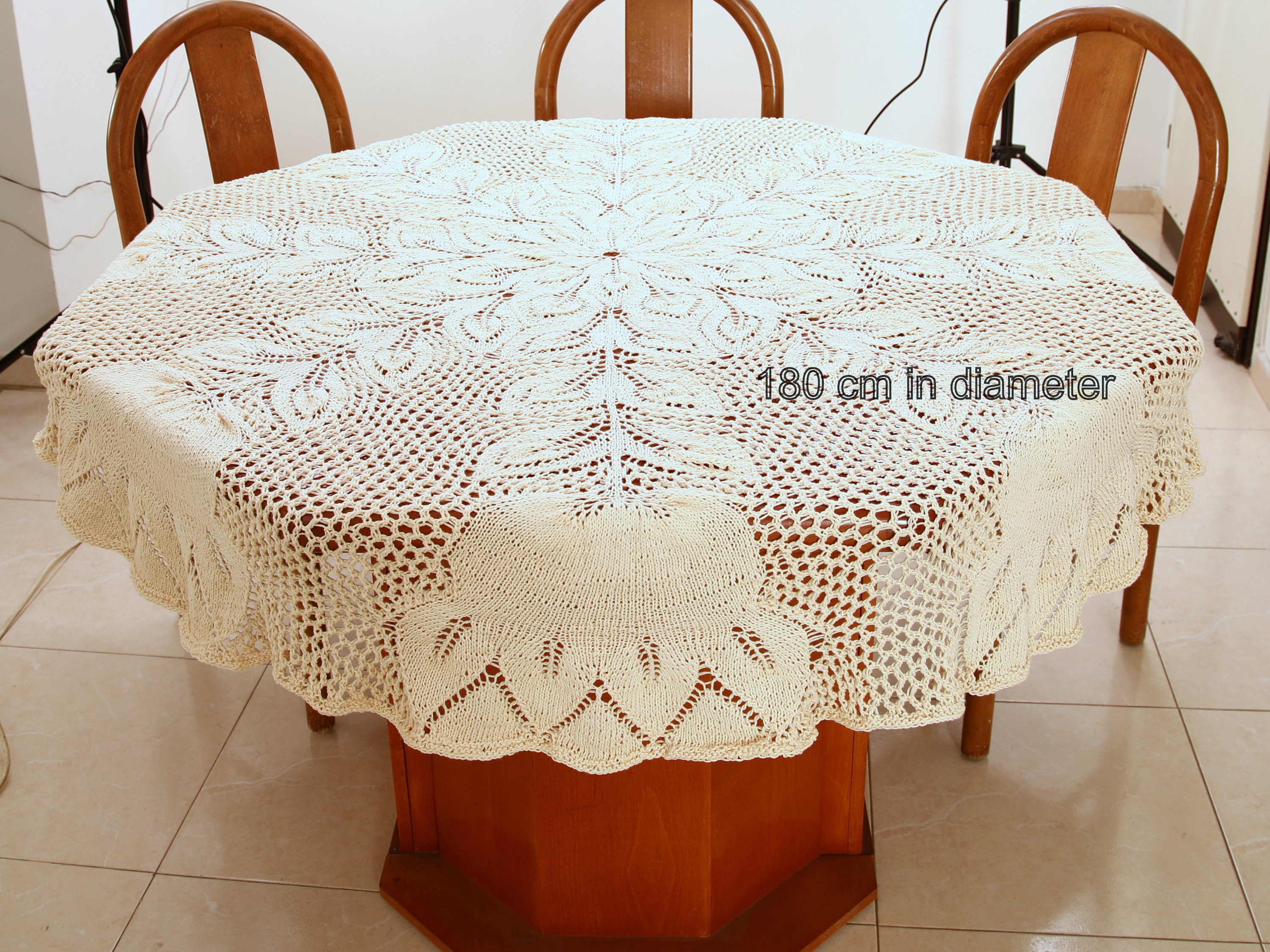 Round Tablecloth Extra Large Tablecloth Pattern Handmade Home Etsy