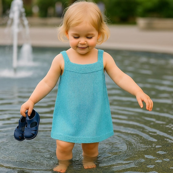 Toddler Summer Dress Knitting Pattern: Easy Sleeveless Design (PDF  Download) - Etsy