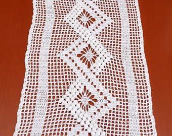 Crochet Table Runner PDF Written Instructions Table Runner Pattern Center Piece Lace Table Runner Home Décor Crochet Table Runner