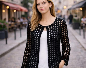 Crochet Cardigan Pattern Summer Cardigan Pattern Size Small Medium CROCHET PATTERN Cardigan Sweater