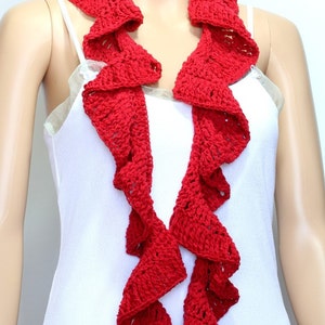 Cascade Scarf Crochet Pattern, Ruffle Scarf Tutorial, Crochet Tutorials