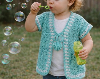 Baby Vest Crochet Pattern: Easy Sweater Vest, 1-2 Years (PDF)