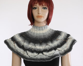 Caplet pattern Christmas Cape Knitted Pattern  Shoulder Cover UP