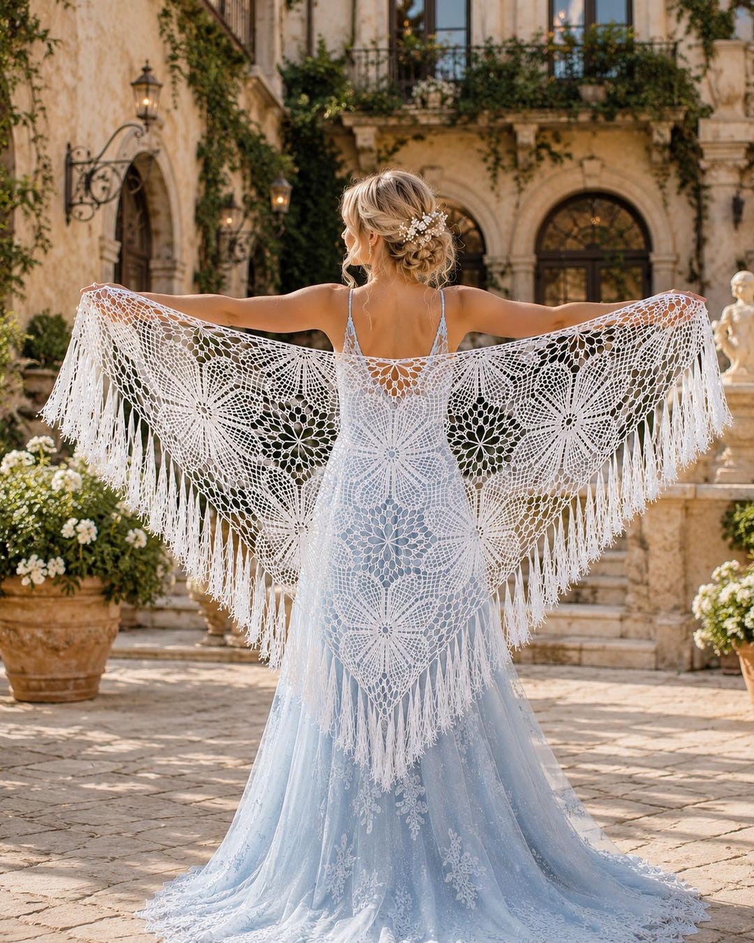 lace shawl wedding dress Lace Wedding Shawl: Exquisite Lace Long Bridal Cloak,... From Cherisheddress, $52.47