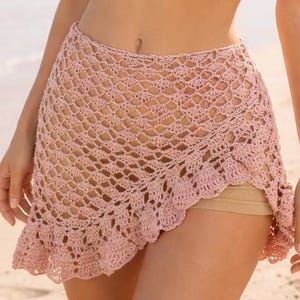 Wrap Skirt Skirt crochet pattern Summer skirt tutorial Women's clothing patterns Lace skirt Crochet skirt Pattern Mini Skirt Festival Skirt