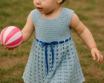 Baby Dress pattern Crochet Toddler Dress Pattern 12-18 monthsEasy to Make Crochet Lace Dress Pattern Girl Crochet dress
