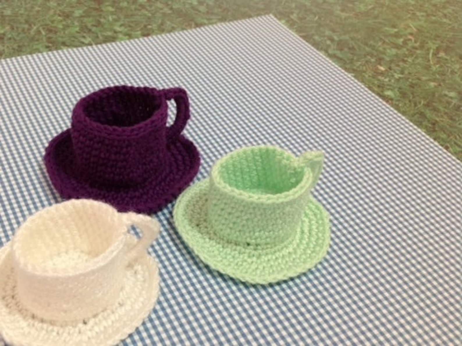 Tea Cup and Saucer Crochet Pattern PDF Crochet Pattern Tea Etsy