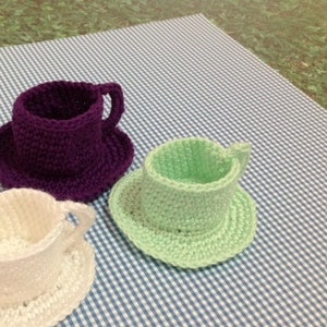 Tea Cup and Saucer Crochet Pattern, PDF Crochet Pattern, Tea Cup crochet Pattern image 3