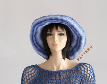 Summer Hat Pattern Wide Brim Sun Hat Crochet Pattern Hat Pattern, Easy Pattern, Beach Hat PDF Sun Hat Tutorial
