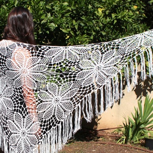 Wedding wrap Crochet pattern Crochet shawl wrap Crochet shawl pattern Wedding shawl Wrap shawls image 3