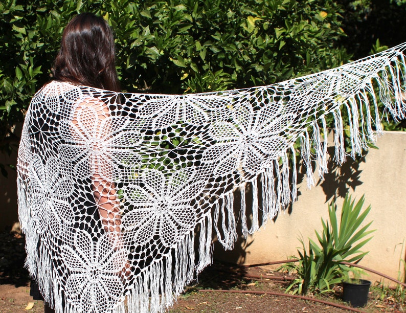 Wedding wrap Crochet pattern Crochet shawl wrap Crochet shawl pattern Wedding shawl Wrap shawls image 3