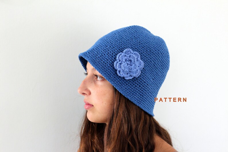 Crochet Brimmed Hat Pattern Crochet Garden Hat Tutorial Etsy