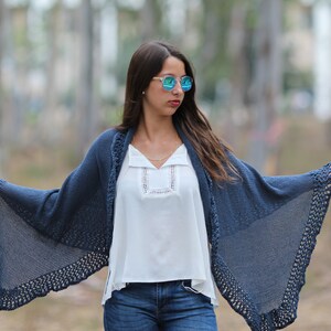 Knit Shawl Pattern Hand Knit Shawl Pattern Women Shawl Tutorial Knitting patterns Hand Knit Shawl Wraps shawls pattern Mother day gift image 10