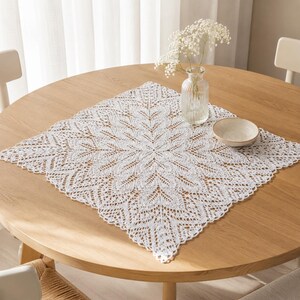 Square tablecloth Knit Tablecloth Pattern Round Tablecloth Large Tablecloth Pattern Handmade Home Décor Accents Antique Written Instructions