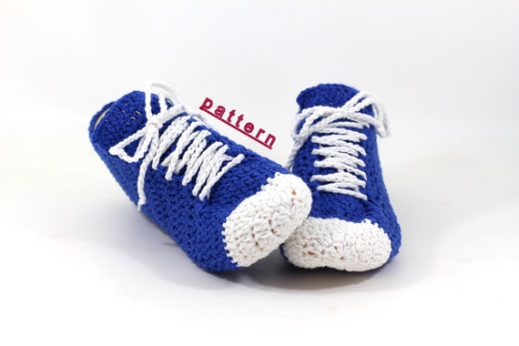 crochet sneaker slippers pattern