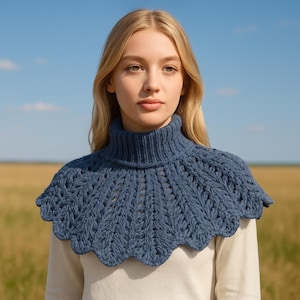 Crochet Neck Warmer Pattern PDF, Winter Scarf Crochet Tutorial, Lace Collar Neck Warmer, Easy Crochet Pattern, DIY Winter Gift Idea