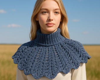 Crochet Neck Warmer Pattern PDF, Winter Scarf Crochet Tutorial, Lace Collar Neck Warmer, Easy Crochet Pattern, DIY Winter Gift Idea