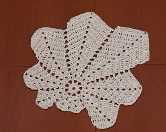 Leaf Trivet Crochet Crocheted Leaf Tutorial, Crocheted Leaf Pattern, Handmade Leaf Embellishments