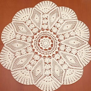 Tablecloth Pattern Crochet Written Instruction Center Piece Lace Tablecloth Home Décor Crochet Table Runner Crochet Table Doily Doily Runner image 1