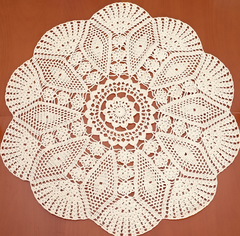 Tablecloth Pattern Crochet Written Instruction Center Piece Lace Tablecloth Home Décor Crochet Table Runner Crochet Table Doily Doily Runner image 1