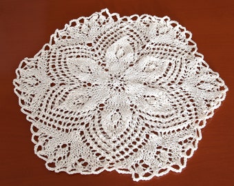 Lace Knitting Doily Patterns PDF Written Descriptions  row by row Home Decor Accents Antique Knit Doily Pattern Round Tablecloth