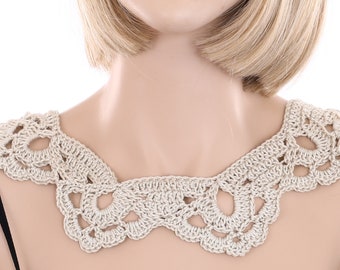 Collar Pattern Wedding Collar Lace Crochet Necklace Pattern PDF Crochet Jewelry Gift Woman Peter Pan collar Collar Bridesmaid  Necklace