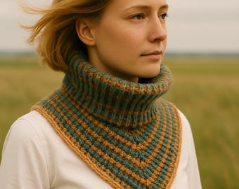 Crochet Neck Warmer Pattern, Easy Winter Scarf Tutorial (PDF)