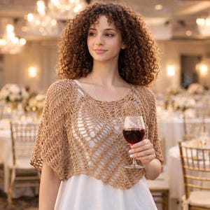 Cape Häkelanleitung Pelerine Pattern Lace Häkelanleitung Hochzeitsschal Schulterschal Lace-Schulter-Abdeckung Caplet-Muster Weihnachten