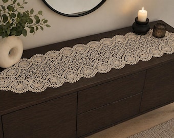 Table Runner Pattern Table Cloth Tutorial Crochet Table Runner PDF