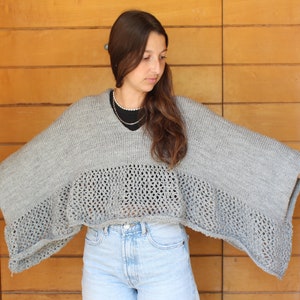 Knit Brioche  Sweater pattern Easy Knit Sweater Knit Cropped Shrug Pattern Knitted Bolero Shrug Top  pattern pdf Knit pullover Pattern