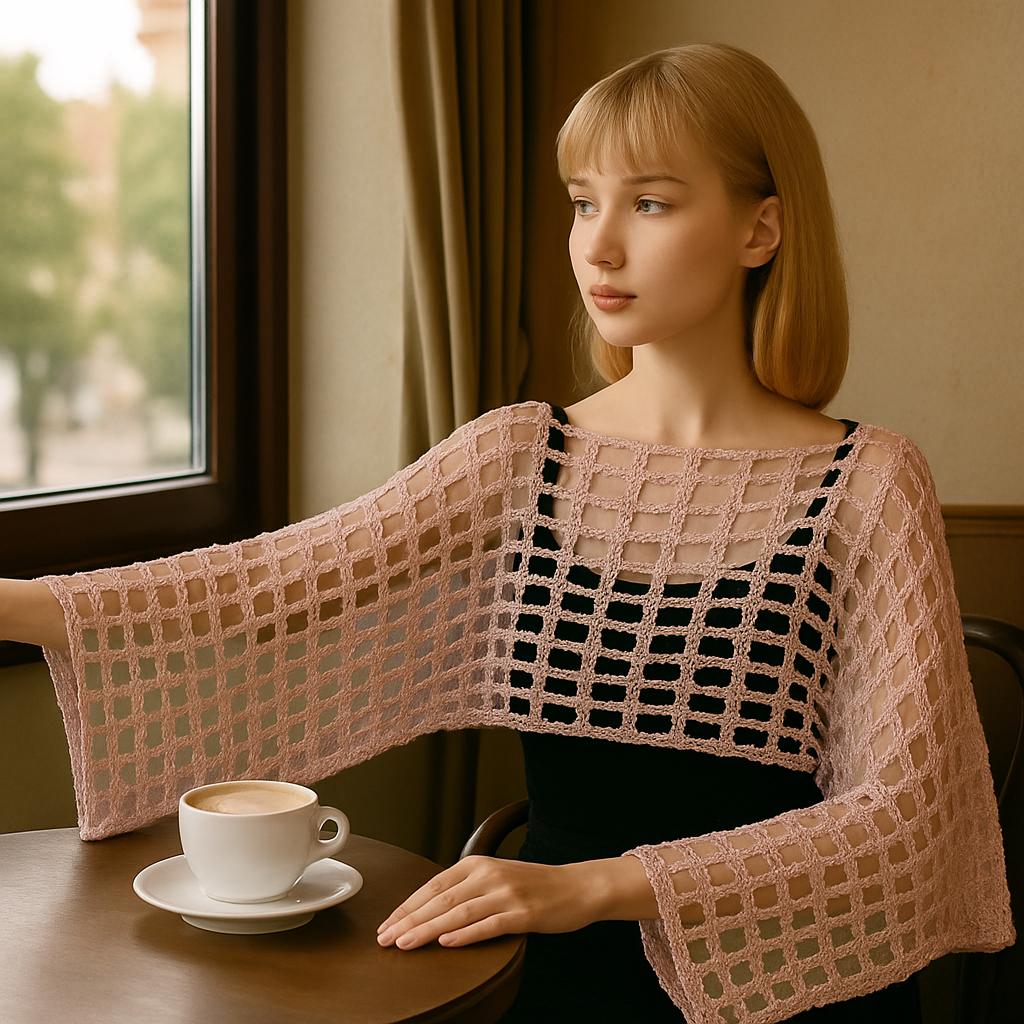 Crochet Bolero Shrug PDF Pattern: Open Stitch Brioche Pullover - Etsy