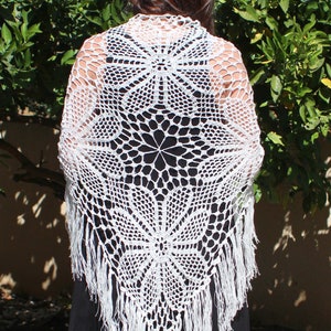 Wedding wrap Crochet pattern Crochet shawl wrap Crochet shawl pattern Wedding shawl Wrap shawls image 8