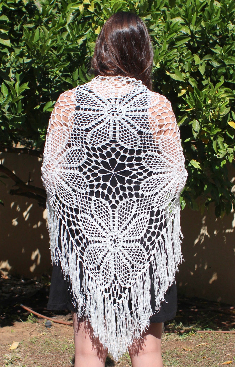 Wedding wrap Crochet pattern Crochet shawl wrap Crochet shawl pattern Wedding shawl Wrap shawls image 8