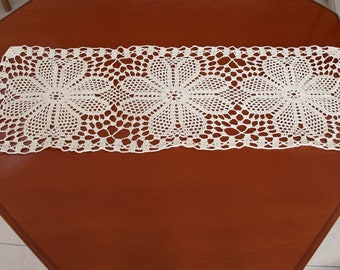 Vintage Table Runner Pattern Table Cloth Tutorial Written Instructions Crochet Table Doily Doily Runner Crochet Table Runner PDF