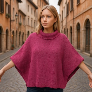 Easy Knit Sweater Pattern PDF Hand Knitting Pattern for Women Loose Fit Pullover Beginner Friendly Ladies Sweater Knitting Tutorial
