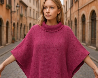 Easy Knit Sweater Pattern PDF Hand Knitting Pattern for Women Loose Fit Pullover Beginner Friendly Ladies Sweater Knitting Tutorial
